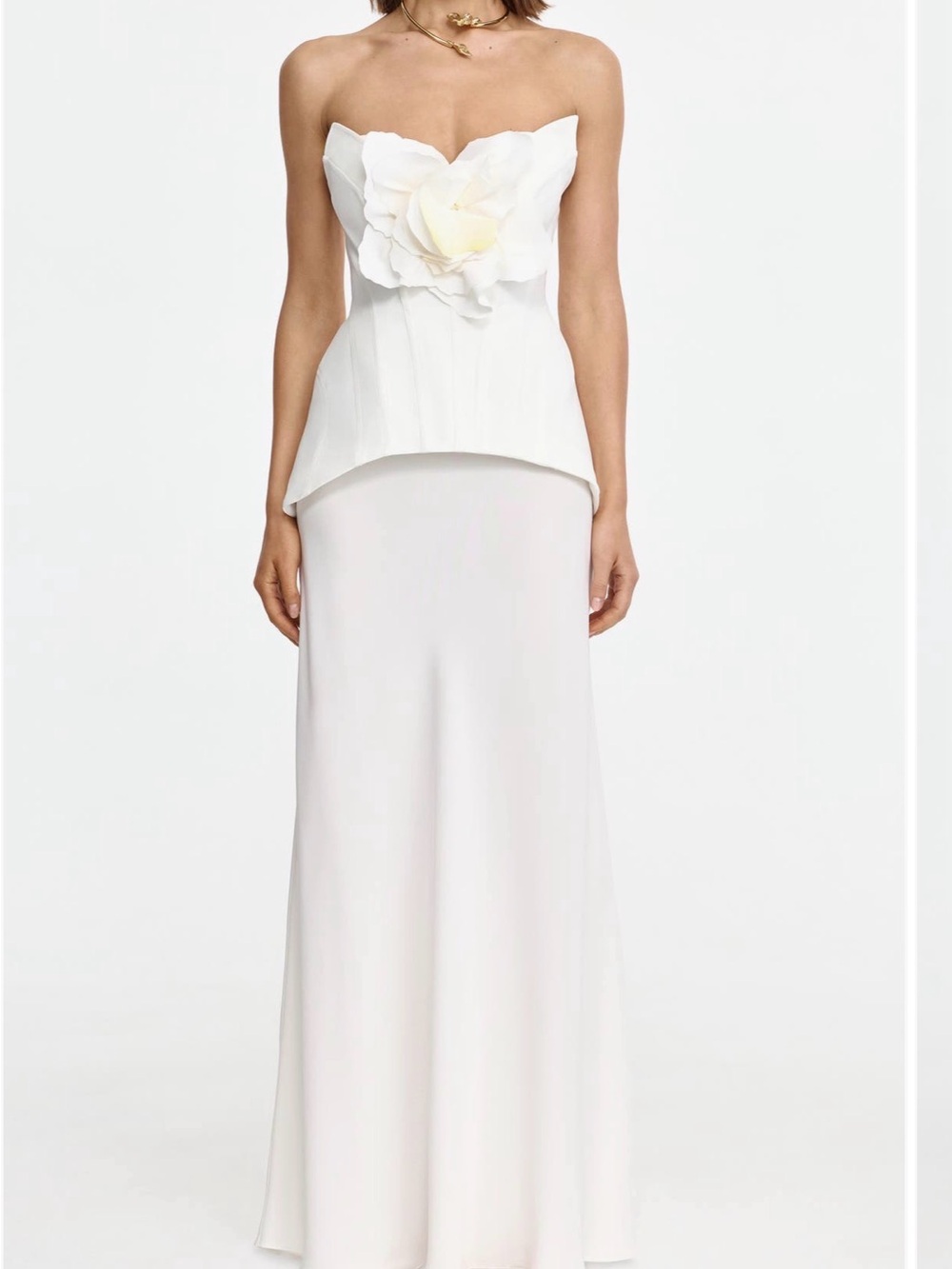 Acler Bankson IvoryDress/Gown with Floral Appliqué